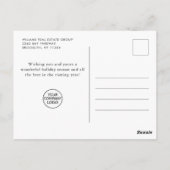 パインエレガントツリーのクリスマス企業の挨拶 ポストカード (裏面)