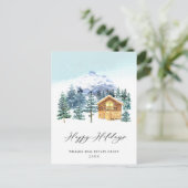 パインエレガントツリーのクリスマス企業の挨拶 ポストカード (スタンド正面)