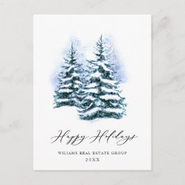 パインエレガントツリーのクリスマス企業の挨拶 ポストカード