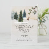 パインエレガントツリークリスマスパーティの招待状 シーズンカード (スタンド正面)