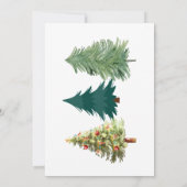 パインエレガントツリークリスマスパーティの招待状 招待状 (裏面)