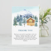 パインエレガントツリークリスマス企業のホリデイ サンキューカード (スタンド正面)