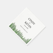 パインエレガントツリーフォレ結婚スト紙ナプキン スタンダードカクテルナプキン (角)