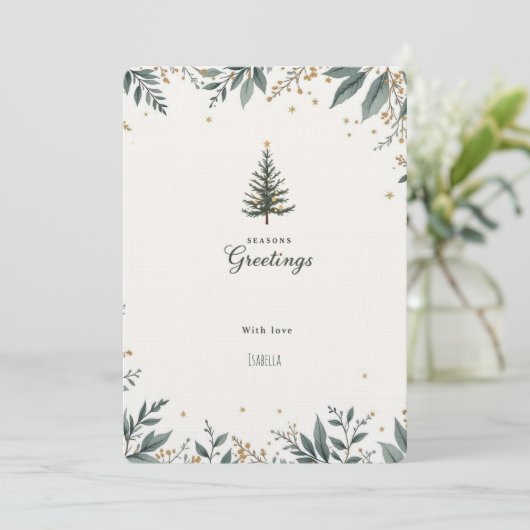 パインエレガントツリー&葉季節のごあいさつインビ 招待状 (スタンド正面)