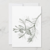 パインエレガントブ素朴ランチ結婚式招待状 招待状 (裏面)