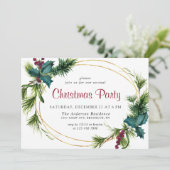 パインエレガントホリーベリークリスマスホリデーパーティー 招待状 (スタンド正面)