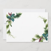 パインエレガントホリーベリークリスマスホリデーパーティー 招待状 (裏面)