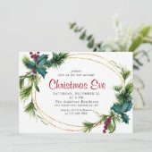 パインエレガントホリーベリーホリデークリスマスイブ 招待状 (スタンド正面)