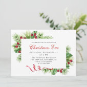 パインエレガントホリーベリーホリデークリスマスイブ 招待状 (スタンド正面)