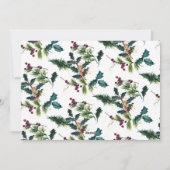 パインエレガントモミHolly Berryクリスマスグリーティング シーズンカード (裏面)