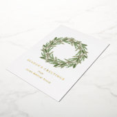 パインエレガントリースシンプルクリスマス 箔シーズンカード (回転した状態)