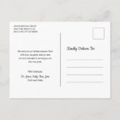 パインエレガントリースシンプルクリスマ企業のス シーズンポストカード (裏面)