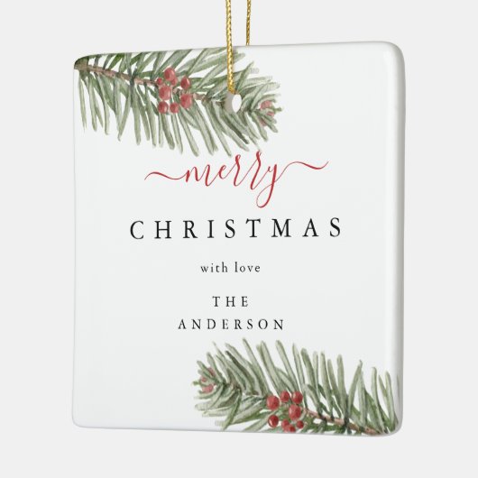 パインエレガント素朴クリスマスモダン セラミックオーナメント (左)