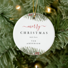 パインエレガント素朴クリスマスモダン セラミックオーナメント