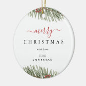 パインエレガント素朴クリスマスモダン セラミックオーナメント (左)