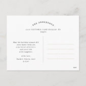 パインエレガント素朴クリスマス2カスタム枚の写真Invite シーズンポストカード (裏面)