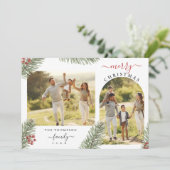 パインエレガント素朴スのクリスマスアーチのフレーム2写真 シーズンカード (スタンド正面)