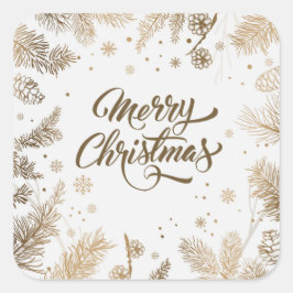 パインエレガント離れズ&コーンホリデー |ステッカー スクエアシール