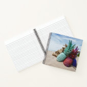 パインカラフルリンゴの砂のビーチ ノートブック (内部)