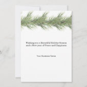 パインガーランドノールビジネスクリスマスホリデーカード (裏面)