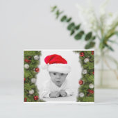 パインガーランドフォトクリスマスオーナメントズホリデイ ポストカード (スタンド正面)