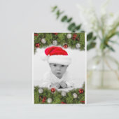 パインガーランドフォトクリスマスオーナメントズホリデイ ポストカード (スタンド正面)