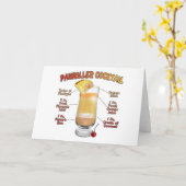 パインキラーカクテルレシピアート カード (黄色い花)