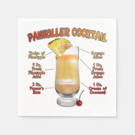 パインキラーカクテルレシピアート スタンダードカクテルナプキン