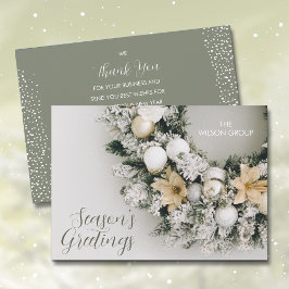 パインクリスマスリースビジネスサンキュー シーズンカード