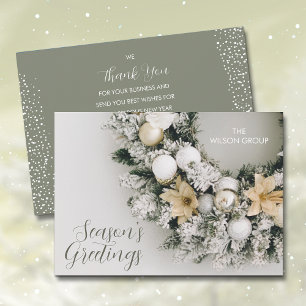 パインクリスマスリースビジネスサンキュー シーズンカード