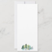 パインクレスト結婚のメニュー招待状 (裏面)