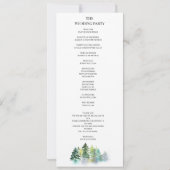 パインクレスト結婚式招待状 (裏面)