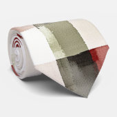 パイングリーンアイボリーレッドストライプクリスマスクリスマス ネクタイ (ロール)