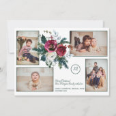 パイングリーンクリスマスクラスモノグラムフォトコラージュ シーズンカード (正面)