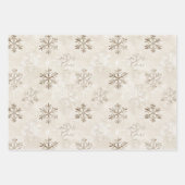 パイングリーンクリームクリスマスツリーズベルズスノーフレーク ラッピングペーパーシート (正面2)