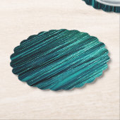 パイングリーングリティージーティンセルストライプクリスマス ペーパーコースター (アングル)