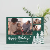 パイングリーンスノーウィークリスマスツリーズホリデー シーズンカード (スタンド正面)