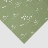 パイングリーンロゴパターンビジネスブランド包装 薄葉紙 (詳細)