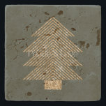 パイングリーン金ゴールドグリジーグリッタークリスマスツリー ストーンコースター<br><div class="desc">パイングリーン金ゴールドグリジーグリッタークリスマスツリー</div>