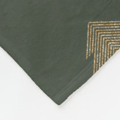 パイングリーン金ゴールドグリッジーグリッタークリスマスツリーズ フリースブランケット (角)