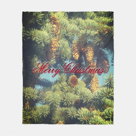 パインコームクリスマスフリースブランケット フリースブランケット (正面)