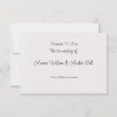 パインコーンとホリーの冬のリース セーブザデート (裏面)