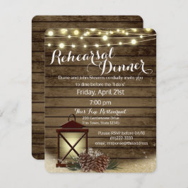 パインコーンとランタンリハ素朴ーサルディナー 招待状