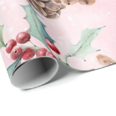 パインコーンのクリスマス ラッピングペーパー (ロールコーナー)