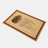 パインコーンアンドジョンミュア引用文 ドアマット (アングル)