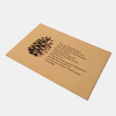 パインコーンアンドジョンミュア引用文 ドアマット (アングル)