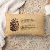 パインコーンアンドジョンミュア引用文 ランバークッション (ブランケット)