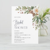 パインコーンウィンターフローラブライダルシャワー 招待状 (スタンド正面)