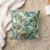 パインコーンウィンターベリーフェスティバルホリデイフローラ クッション (ブランケット)