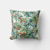 パインコーンウィンターベリーフェスティバルホリデイフローラ クッション (正面)